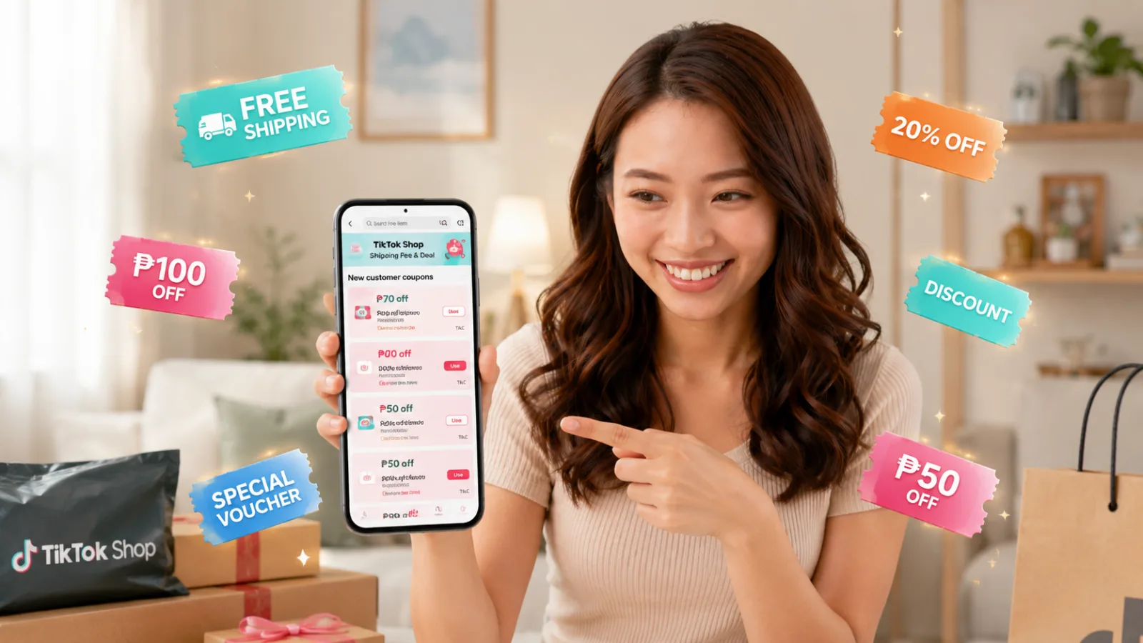 TikTok Shop free shipping voucher Philippines
