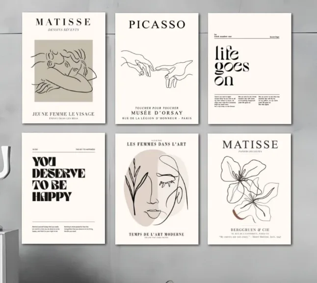 Minimalist Wall Posters aesthetic room decor under 100